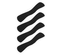 TOYZFRIENDY Almohadillas de Silicona Reutilizables para Extensión de Pestañas 4 Piezas Negras Diseño de Onda Grande Protección E Aislamiento para Permanente y Levantamiento de Pestañas