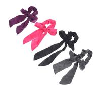 TOYZFRIENDY Bandas Elásticas De Satén Cabello Lazo De Tela 4 Unidades Tamaño Mediano Para Mujeres y Niñas Uso Diario Accesorios Para Peinados