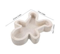 TOYZFRIENDY Bandeja de Madera para Navidad con Forma de Hombre de Jengibre Charcutería Festiva para Snacks Quesos y Postres Plato Multifuncional para Aperitivos y Decoración Navideña
