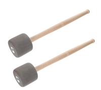 TOYZFRIENDY Baquetas para Bombo Espuma 2 Piezas con Mango de Madera Antideslizante 30 Cm Accesorio Percusión Instrumentos Musicales para Práctica y Banda Escolar