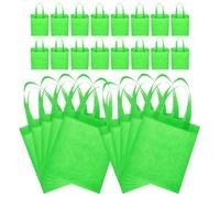 TOYZFRIENDY Bolsas De Mano Reutilizables De Tela No Tejida 25x30x10 Cm Color Verde Manzana Bolsas Grandes con Asas para Compra y Obsequio 30 Piezas para Fiestas y Supermercado