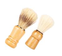 TOYZFRIENDY Brocha De Afeitar Para Hombres 2 Piezas Tamaño Medio Mango De Madera Cerdas De Nylon Cuidado De Barba Uso En Salón y Viaje
