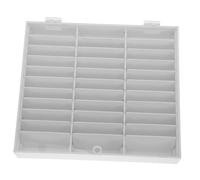 TOYZFRIENDY Caja De Uñas Postizas Acrílica Para Manicura 33 Compartimentos Blanco, Organizador Anti-polvo Para Almacenamiento Profesional De Puntas De Uñas, Expositor Práctico Para Salón De Belleza