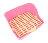 TOYZFRIENDY Caja Inodoro para Conejos y Mascotas Pequeñas Bandeja de Esquina con Rejilla Filtrante para Chinchillas Cobayas y Hurones Diseño Práctico Antihumedad para Jaulas Color Aleatorio