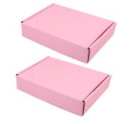 TOYZFRIENDY Cajas de Cartón Ondulado Plegables 10 Unidades Tamaño 200X140X40 MM Color Rosa para Embalaje y Almacenamiento de Ropa y Pequeños Electrodomésticos