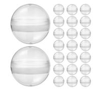 TOYZFRIENDY Cápsulas Transparentes para Máquinas Expendedoras 60 Unidades de Plástico Redondas Vacías de 50 MM Diseño Abierto para Fácil Apertura Ideales para Premios Juguetes