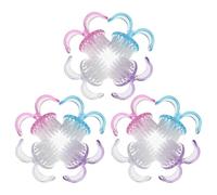TOYZFRIENDY Cepillo Limpiador de Uñas Mini Redondo 12 Piezas Cepillos para Polvo de Uñas Portátiles en Colores Azul Morado Rosa y Transparente Compacto para Cuidado de Manos y Pies