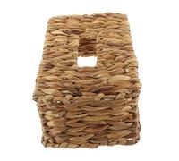 TOYZFRIENDY Cesta de Papel Tejida Mano para Toallas Secamanos Dispensador Rectangular de Yute para Servilletas Organizador de Escritorio con Diseño para Almacenamiento Doméstico