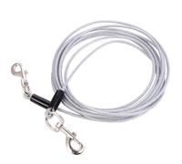 TOYZFRIENDY Correa para Perros Resistente al Aire Doble Cabeza de Acero Inoxidable Cuerda Trenzada Antirroeduras para Paseos con Dos Mascotas Simultáneamente