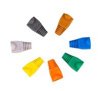 TOYZFRIENDY Cubierta de Plástico para Conector Rj45 Protección contra Roturas, 100 Piezas de Botas para Cable Ethernet de 0.6-0.65 Mm, Fácil Identificación y Uso en Redes Varios Estilos