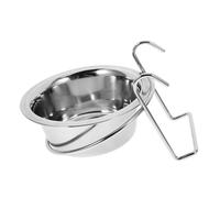 TOYZFRIENDY Cuenco Colgante para Mascotas de Acero Inoxidable Resistente Diseño Antivuelco y Antidesbordamiento para Gatos y Perros Fácil de Limpiar y Jaulas