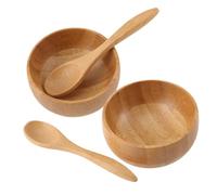 TOYZFRIENDY Cuencos para Mascarillas Faciales de Bambú Natural 2 Unidades Tamaño Mini Set para Mezclar Mascarilla Piel Sensible Uso Casero Accesorio Belleza Spa sin Logo Color Marrón