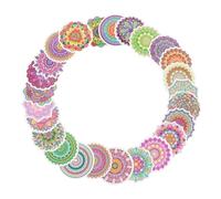 TOYZFRIENDY de Pegatinas Decorativas de Mandala Adhesivos de PVC sin Residuos 2 Juegos Estilo Ideales para Personalizar y Decorar para Portátil y Ordenador