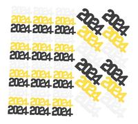 TOYZFRIENDY Decorativo Confeti de PVC para Mesa Negro Dorado Plata Fiesta Año Celebración Festiva Adornos Esparcir Ambiente Alegre