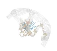 TOYZFRIENDY Diadema Elegante de Conchas Marinas y Perlas para Mujer, Cómoda Fiestas Familiares y Viajes Mundo