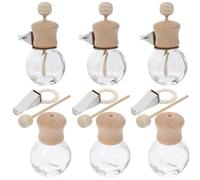 TOYZFRIENDY Difusor de Aroma para Coche Clip Botella de 10 Ml Diseño Compacto y Forma Ovalada Alta Set de 6 Unidades Difusor Reutilizable para Aire Fresco y Fragancia Delicada el Vehículo