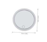 TOYZFRIENDY Espejo Compacto con Luz LED Recargable Aumento con Triple Ventosa para Montaje Seguro para Maquillaje Detallado y Viaje Luz Suave
