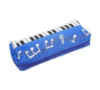 TOYZFRIENDY Estuche Lápices Teclado Piano Lona Azul Capacidad Organizador Portátil Escolar