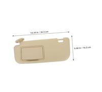 TOYZFRIENDY Extensor Parasol Coche Beige con Espejo Antideslumbrante Protección Solar Interior para Diseño y Detalles Cuidados