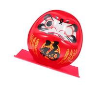 TOYZFRIENDY Figura de Cerámica Japonesa con de Buena Suerte Adorno Artesanal para Decoración del Hogar y Centro de Mesa Incluye Base de Fieltro Rojo para Restaurantes y Tiendas