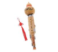 TOYZFRIENDY Flauta Hulusi de Calabaza Natural Hecha Mano Tecla C Instrumento Musical Étnico Chino para Principiantes con Tonos y Diseño Elegante de Bambú