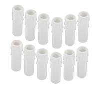 TOYZFRIENDY Fundas para Velas Antigoteo de Araña 30x100mm Blancas, Cubiertas Plásticas para Portalámparas, 12 Piezas, Compatibles Lámparas de Candelabro para Decoración de Fiestas y Hogar