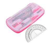 TOYZFRIENDY Geometría Matemática Compacto y con Regla Pequeña Compás y Transportador Precisas para Dibujo y Medición para Estudiantes Escuela y Casa