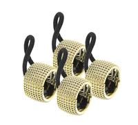 TOYZFRIENDY Gomas Cabello Puños Para Coleta, 4 Unidades, Tamaño Mediano, Color Dorado, Flexibles y Suaves, Accesorios Para Adolescentes, Uso Diario y Deportivo