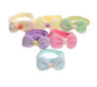 TOYZFRIENDY Gomas Pelo Lazo 6 Piezas Tamaño Pequeño Elásticos para Niñas Bebés Diseño Color Pastel Fiesta Escuela Accesorios para Cabello