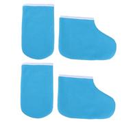 TOYZFRIENDY Guantes y Cubrepiés de Cera para Terapia de Parafina, Talla Única, Conserva Calor, para Cuidado de Manos y Pies Secos, Uso Profesional y Doméstico, Color Azul Oscuro