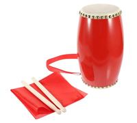 TOYZFRIENDY Instrumento de Percusión Tradicional de Cintura Chino de Piel de Vaca 12 CM Bastón Correa Ajustable y Pañuelo Instrumento Portátil para Celebraciones y Baile Adulto Infantil