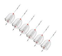 TOYZFRIENDY Juego 6 Jaulas Trampa para Cebo de Carpa Acero Inoxidable Pequeño Malla Fina para Pesca al Aire Libre Lagos Ríos y Océanos Alimentador de Jaula Soporte para Señuelos