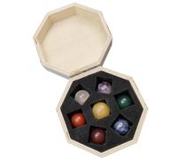 TOYZFRIENDY Juego de 7 Piedras de Cristal Redondas Pulidas para Decoración del Hogar y Escritorio Adorno Decorativo de Piedra Cristal para Colección y Ambiente Zen