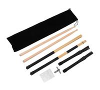 TOYZFRIENDY Juego de Baquetas de Batería Kit Multiusos de Madera con Bolsa de Almacenamiento para Músicos y Principiantes en Cafés y Bares