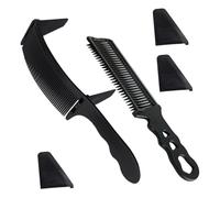 TOYZFRIENDY Juego De Peines Para Hombre Curvos Estilismo, 2 Piezas s Tamaño, Peines Para Corte De Cabello Profesionales Plástico Duradero, Uso Profesional y Personal En Peluquería