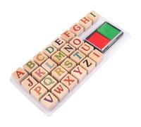 TOYZFRIENDY Juego de Sellos de Madera Letras para Sello de Carta Educativo de Madera Estampador de Letras Creativo para Manualidades y Aprendizaje Escolar 1 Set de Infantiles