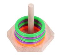 TOYZFRIENDY Juguete Educativo para Pájaros con Anillos Hexagonales de Madera Entrenamiento Interactivo para Loros y Periquitos Desarrolla Inteligencia y Reduce el Estrés Aves Domésticas