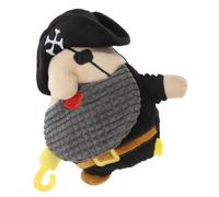 TOYZFRIENDY Juguete para Perros Resistente de Peluche con Sonido Forma de Capitán Pirata para Cachorros Dentición y Masticación Interactivo y Duradero para Promover Ejercicio y