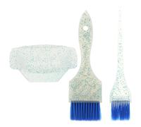 TOYZFRIENDY Kit de Teñido de Cabello Bol y Brocha Azul Pincel para Teñir Cabello Cerdas Suaves y Recipiente para Mezcla Herramienta Profesional para Salón de Belleza y Cuidado Personal