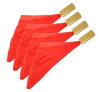 TOYZFRIENDY Kuaiban Chino Profesional De Bambú Para Niños, Instrumento Musical Tradicional De Percusión Manual 4 Piezas Tela Roja, Castañuelas Allegro Para Iniciación y Teatro