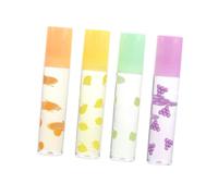TOYZFRIENDY Labiales Transparentes Hidratantes y Suaves Juego de 4 Sabor a Frutas Adecuado para Evento Varios estilos para Labios Secos y Agrietados