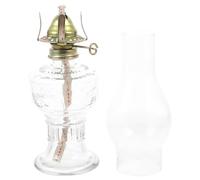 TOYZFRIENDY Lámpara de Queroseno Retro de Cristal Transparente para Escritorio y Decoración Vintage Lámpara de Aceite de Vidrio Elegante para Uso Sala Cocina y Ambiente Clásico