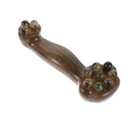 TOYZFRIENDY Masajeador Facial Manual de Madera de Sándalo Natural para Ojos, Herramienta Portátil de Masaje Ocular para Rostro y Cuello Aromaterapia, Diseño Ergonómico para Cuidado Piel