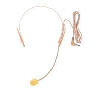 TOYZFRIENDY Micrófono De Diadema Transmisor De Petaca Cable, Omnidireccional, Color Piel, Auricular Doble para Profesores y Guías Turísticos, Sistema Portátil para Presentaciones y Charlas