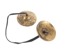 TOYZFRIENDY Mini Platillos de Mano de Cobre Dorado para Danza del Vientre Durabilidad y Aplicaciones Multifuncionales en Prácticas Espirituales