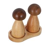 TOYZFRIENDY Molino de Pimienta Manual de Madera Forma de Base de Roble Natural para Cocina Triturador Recargable de Sal y Especias Diseño Profesional y Fácil Limpieza
