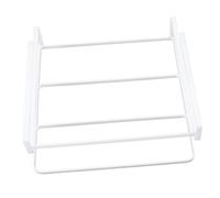 TOYZFRIENDY Organizador de Mesa Multifuncional bajo Escritorio Estante de Hierro Resistente para Laptop y Libros Soporte Colgante para Oficina y Hogar Ahorro de Espacio Blanco