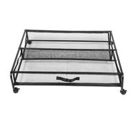 TOYZFRIENDY Organizador de Zapatos de Hierro con Ruedas para Debajo Cama Zapatero Metálico Resistente y Fácil de Montar Almacenamiento Versátil para Dormitorio y Ahorro de Espacio