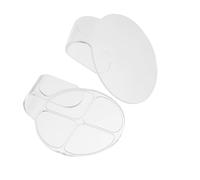 TOYZFRIENDY Paleta de Maquillaje Acrílica Portátil de Mano 2 Piezas Bandeja Redonda de 4 Compartimentos para Mezclar Bases Sombras y Esmaltes Herramienta para Maquilladores y Nail Art