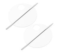 TOYZFRIENDY Paletas de Mezcla de Colores Acrílicas 2 Juegos Tamaño Mediano para Maquilladores Profesionales y Principiantes Uso en Maquillaje y Arte Cosmético Transparente